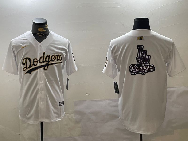 Men Los Angeles Dodgers Blank White Game 2024 Nike MLB Jersey style 12054